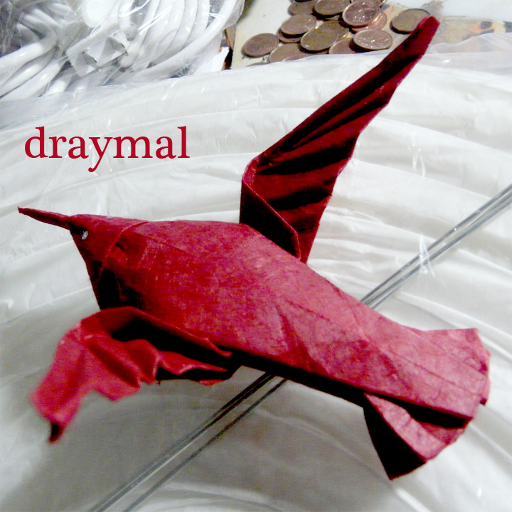 Ruby-Throated HummingBird - Robert Lang - Origami Design Secrets 5
Plié par moi 
Modèle de Robert Lang - Origami Design Secrets
