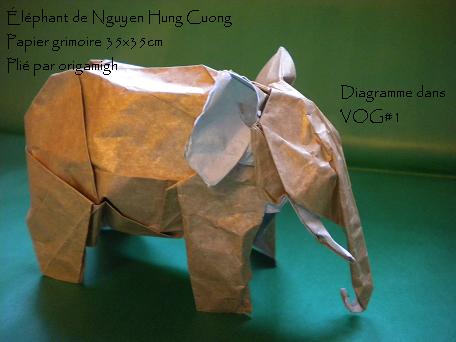 Éléphant
Tout est dans l'image
Mots-clés: Éléphant Nguyen Hung Cuong origamigh papier grimoire