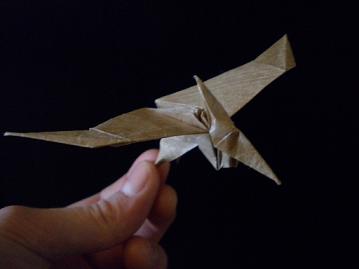 Ptéranodon de Robert J. Lang
Plié avec un échantillon de kraft d'origami-shop. Diagramme dans ODS.
Mots-clés: Ptéranodon Robert J Lang Kraft