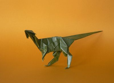 Coelophysis de Satoshi Kamiya 01
En papier de soie métallisé, 30x30 cm.
Mots-clés: coelophysis kamiya satoshi dinosaure
