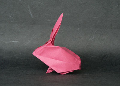Lapin de Robert Lang 1
Premier essai du lapin de Lang, qu'il vaut mieux plier dans un papier assez grand pour affiner les pattes à la fin du pliage. Ici, papier imprimante 80gr de 21x21 cm.
Mots-clés: lapin rabbit robert lang