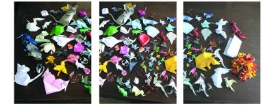 Premier lâcher d'origami dans le Nord-juin 2014
