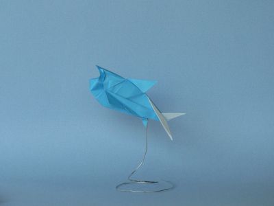 "Poisson" de Kunihiko Kasahara 01
Je ne lis pas le japonais, donc je ne sais pas s'il s'agit d'une espèce précise. Le modèle vient d' "Adorables animaux en origami". J'aime bien le fait que toutes les nageoires (dorsales, pectorales, pelviennes et caudales) soient détaillées. Je n'ai pas modelé, mais ce serait facile de donner du relief aux nageoires.
Mots-clés: poisson Kunihiko Kasahara