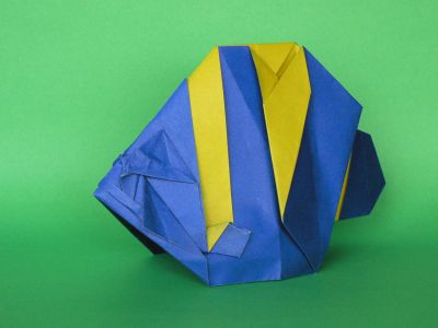 Poisson de récif de Roman Diaz 01
Papier duo 35x35cm. La bouche du poisson rend bien, même si on voit ici que j'ai eu du mal à plier les yeux.
Mots-clés: poisson fish pez de arrecife