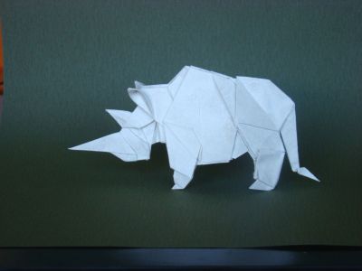 Rhinocéros (N. Miyajima) 
Papier grainy 35x35 cm
