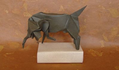Taureau (Christophe Baudias) 2
Papier tant 35x35 cm

