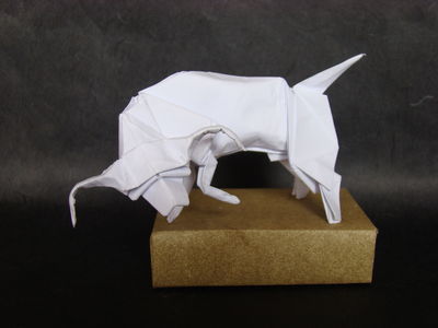 Taureau (C. Boudias) (2)
Papier d'imprimante, 30x30 cm

