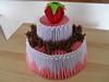 Gâteau/Pièce montée en origami modulaire
Mots-clés: Gâteau fraise chocolat piècemontée