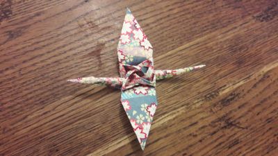 rose crane 
washi
