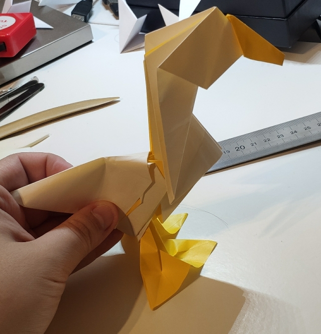 Canard de Xiao Chen 
Plié à partir d'un kami de 35cm 
